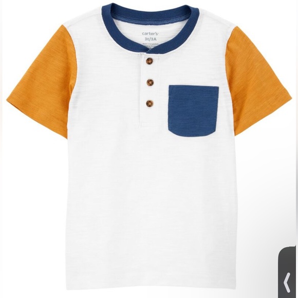 Carters Toddler Boys Three Assorted Styles Graphic T-Shirts & One Pocket Henley - Picture 6 of 16